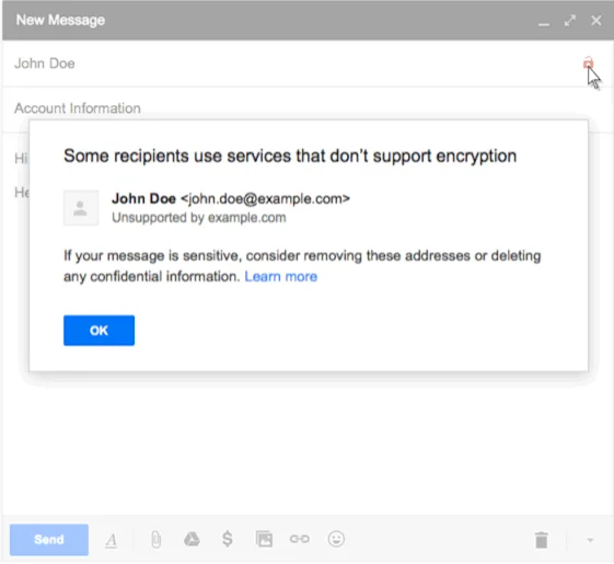 How to send encrypted email gmail